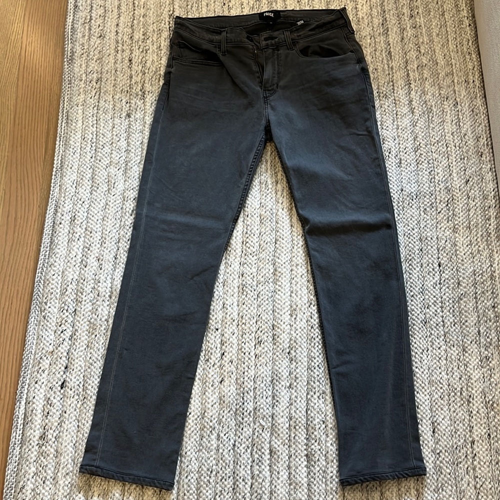 Mens Paige Federal Dark Grey Jeans